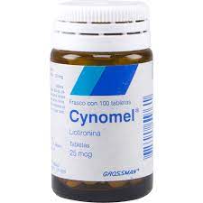Cynomel 25 mcg 100 tabs, Liotironia, Loithyronie Cynomel 25 mcg 100 tabs, Liotironia, Loithyronie